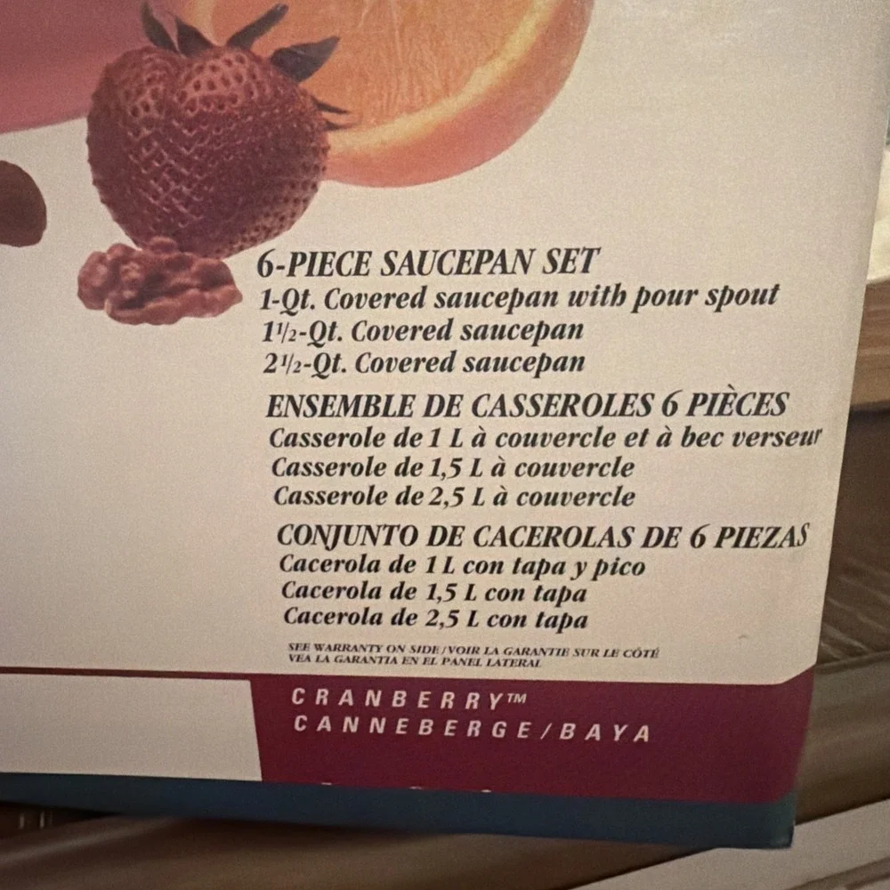 Corning VISIONS CRANBERRY Saucepan 6 Piece set 2.5QT 1.5QT 1QT NIB Vintage Rare